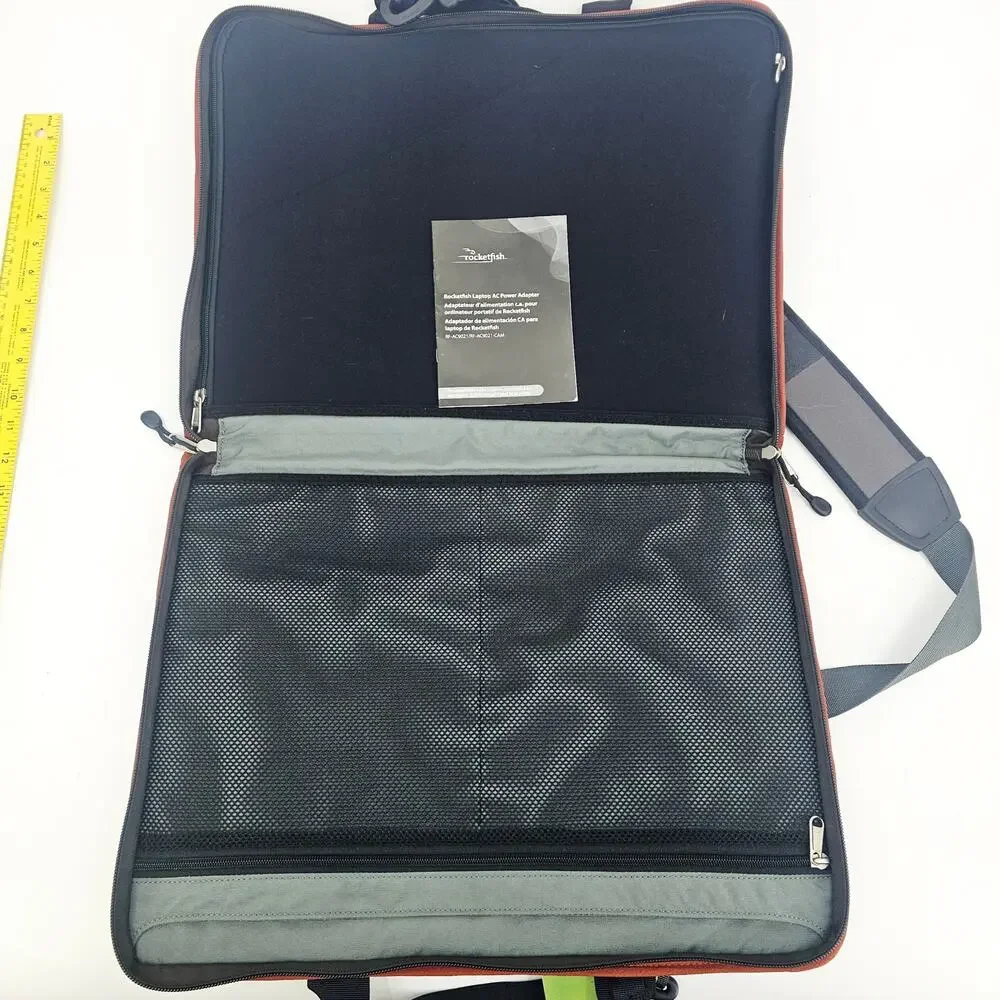 REI Tech Wrap Sleeve L Laptop Travel Case Chestnut Orange 18x13 Multi Zip Pocket